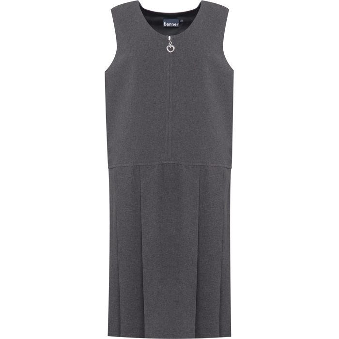 Grey Lynton Zip Pinafore